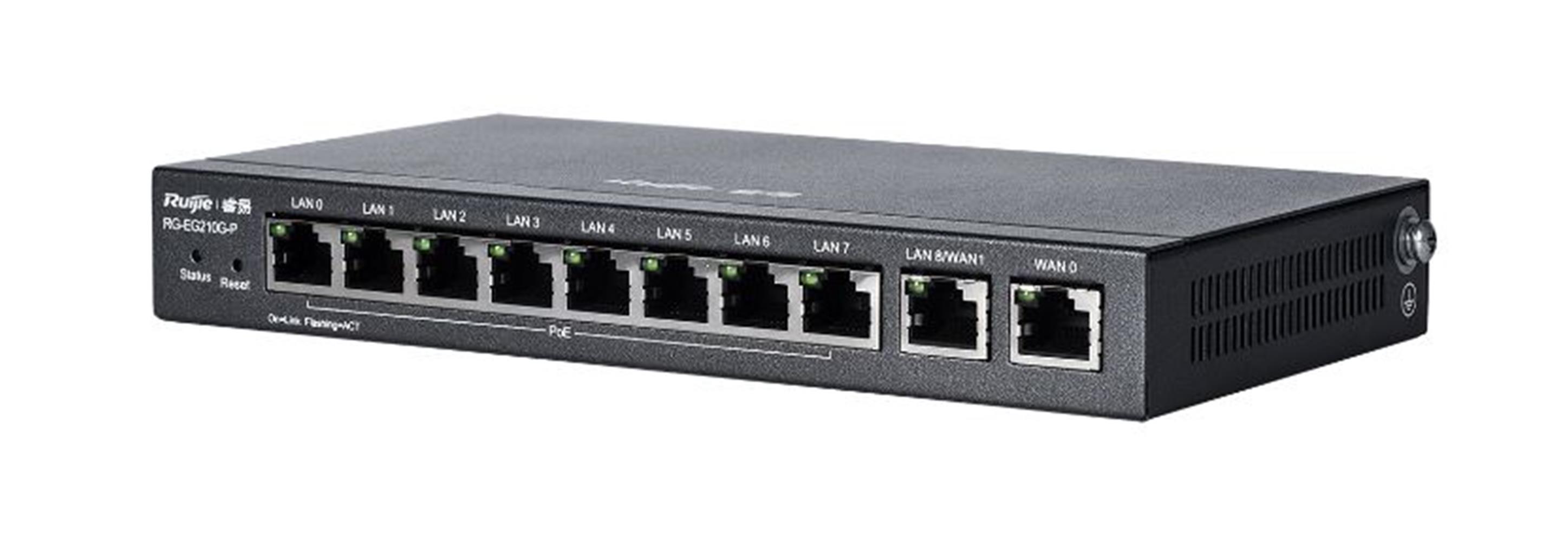 Ruijie-Reyee RG-EG210G-P 8 Port Poe+ 10/100/1000 Mbps Yönetilebilir Switch Çelik Kasa