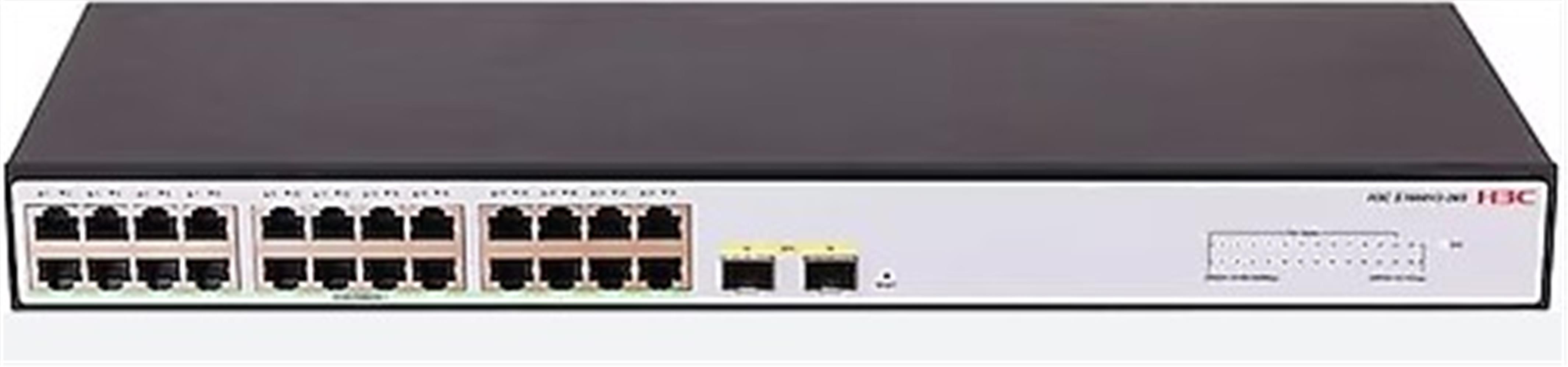 H3C S1600V2-26P-HPWR 24 PORT 10/100/1000 370W POE +2SFP YONETILEBILIR SWITCH