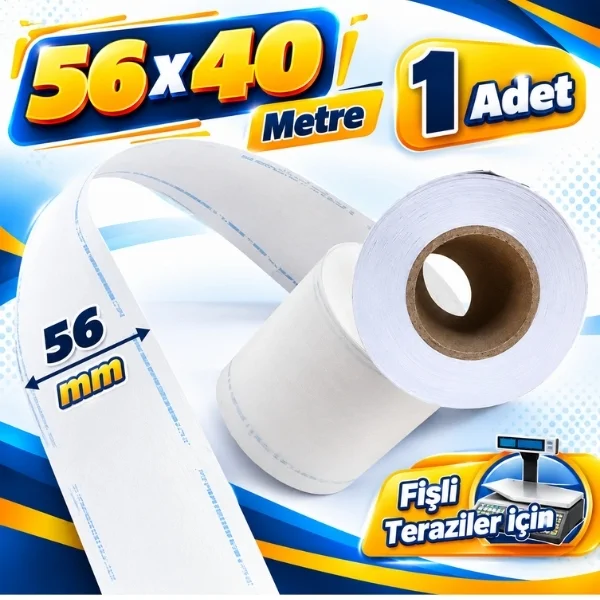 Rulo 56 x 40 Termal Terazi uyumlu 1 Adet