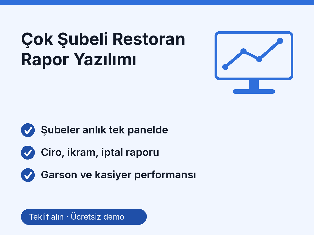 Çok Şubeli Restoran Rapor Yazılımı