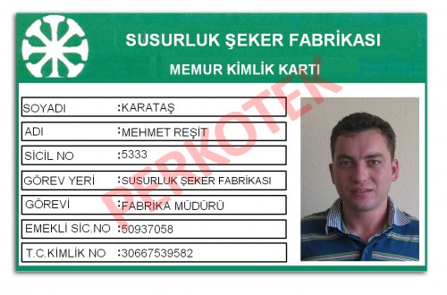 Barkodlu, İsim, resim, logo ve bilgi girişli personel yaka kartı (10 lu paket)