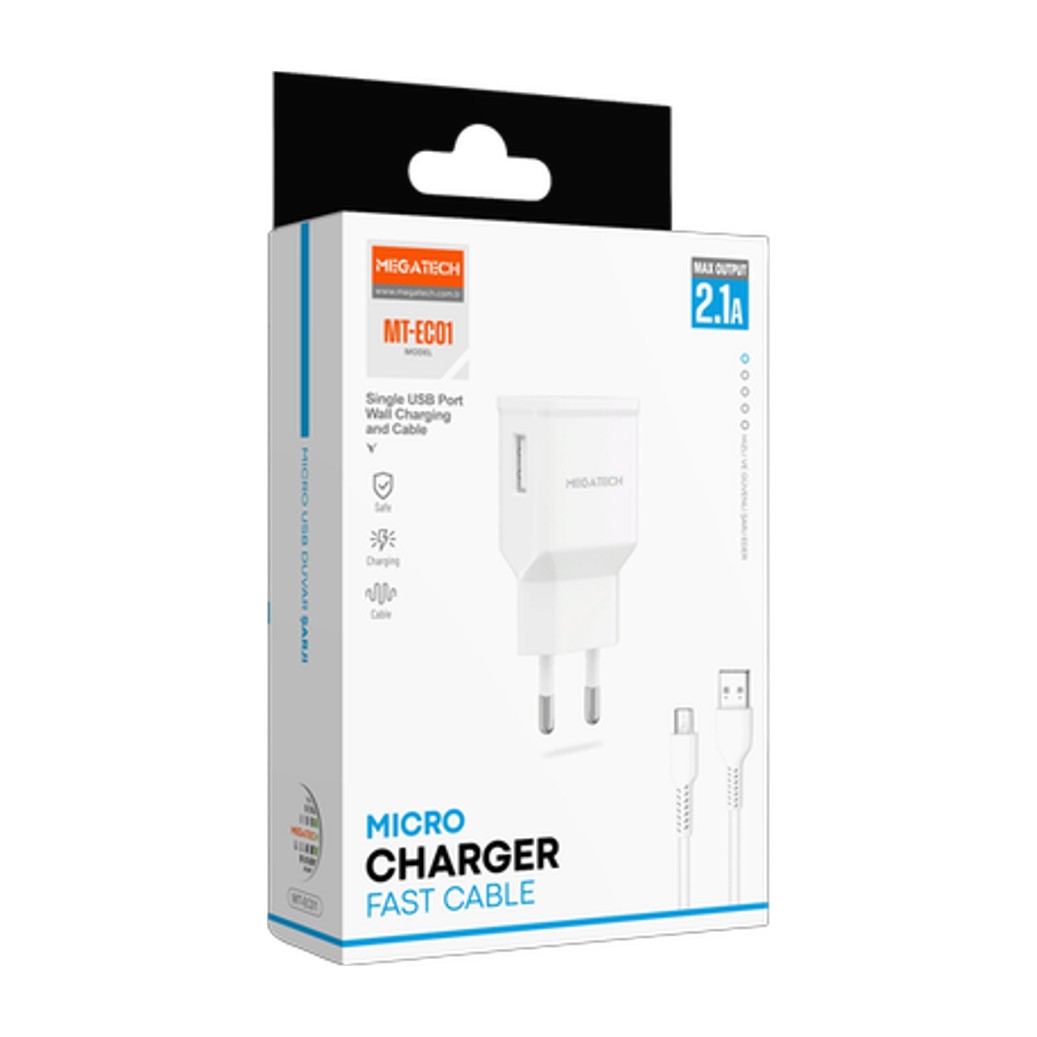 Megatech 2.1A Micro-USB Şarj Seti