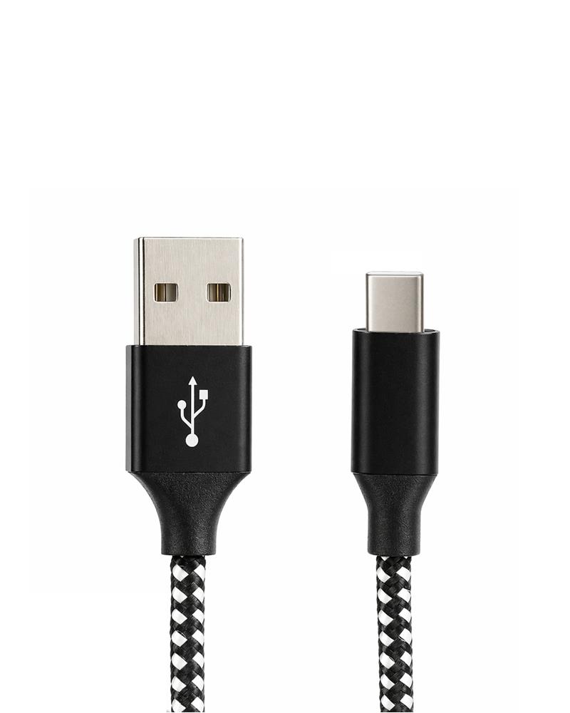 Vcom CU250 Type-C to USB 3m 15W (5V/3A) Örgülü Şarj Kablosu