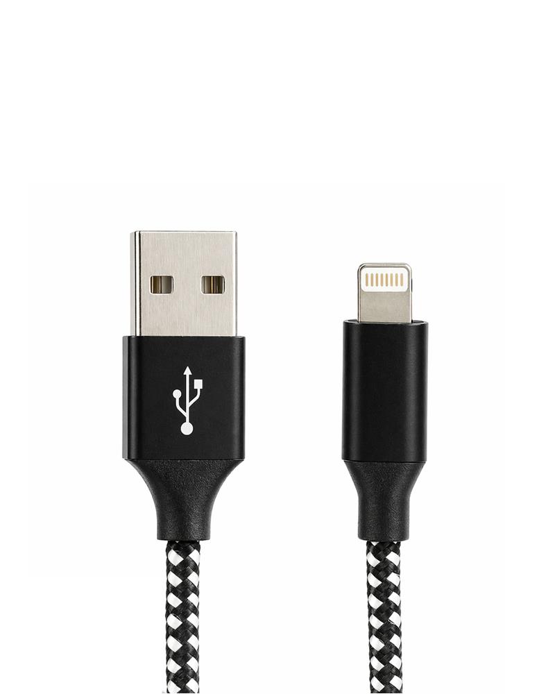 Vcom CU251 Lightning to USB 3m 12W (5V/2.4A) Örgülü Şarj Kablosu