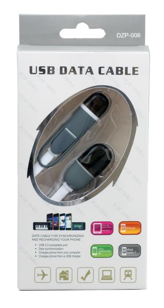 Megatech Micro + Iphone 5/6/7 ÇiftTaraflı Usb Kablo