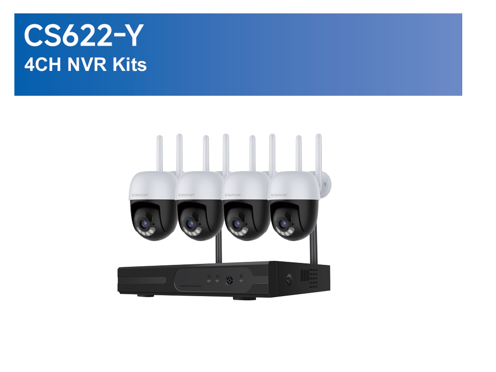 CS622-Y VSTARCAM 4 KANAL NVR-WIFI KAMERA SET