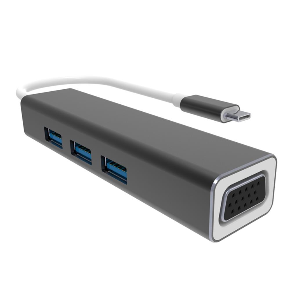 Vcom DH319 Type-C To Usb 3.0*3 Vga Çevirici