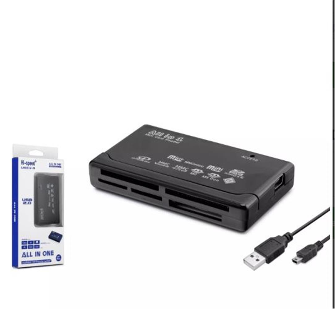 HADRON HDX7012 USB All in One Kart Okuyucu CF SD MicroSD MS XD M2 480 Mbps Siyah