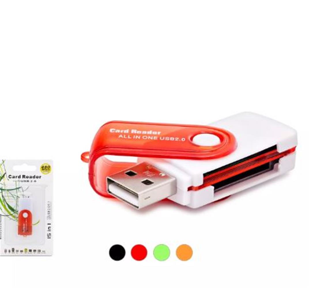 HADRON HDX7022 USB All in One Kart Okuyucu SD MicroSD MiniSD MMC MS M2 480 Mbps Çok Renkli