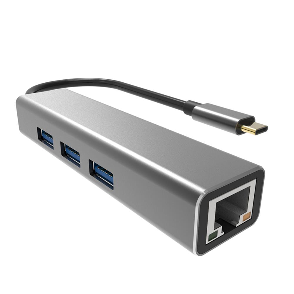 Vcom DH311A Type-C To USB3.0*3+RJ45 Çoklayıcı
