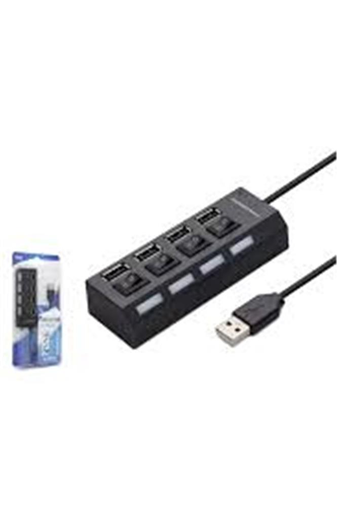 HADRON HDX7008 USB Anahtarlı Hub 4 Port 480 Mbps Siyah