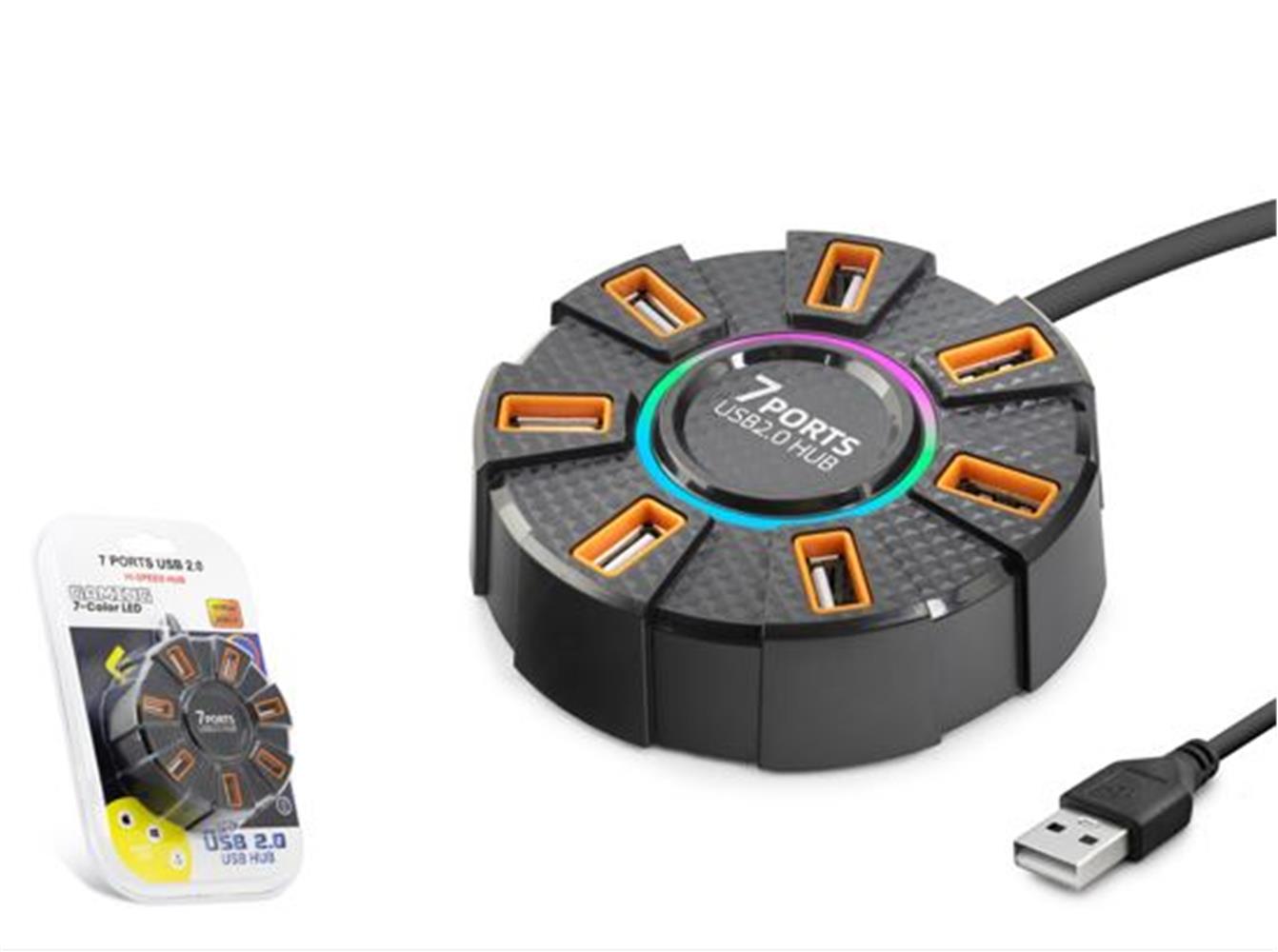 Hadron Hdx7035 Usb Hub 7*Usb 1.2M Siyah