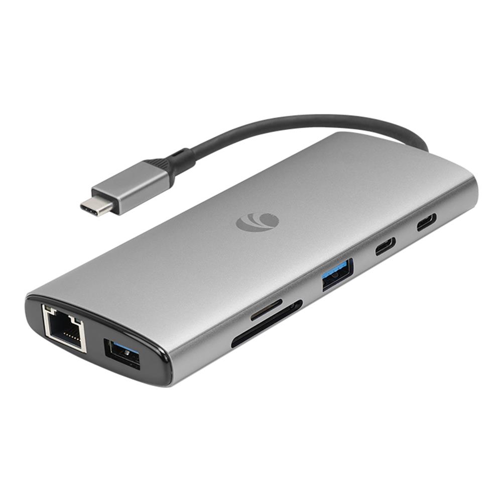 Vcom CUE68 Type-C To 2*HDMI(4K@60Hz)+G LAN+2*USB 3.0+2*Type-C(10Gb)+SD TF+PD3.0 100W Çoklayıcı