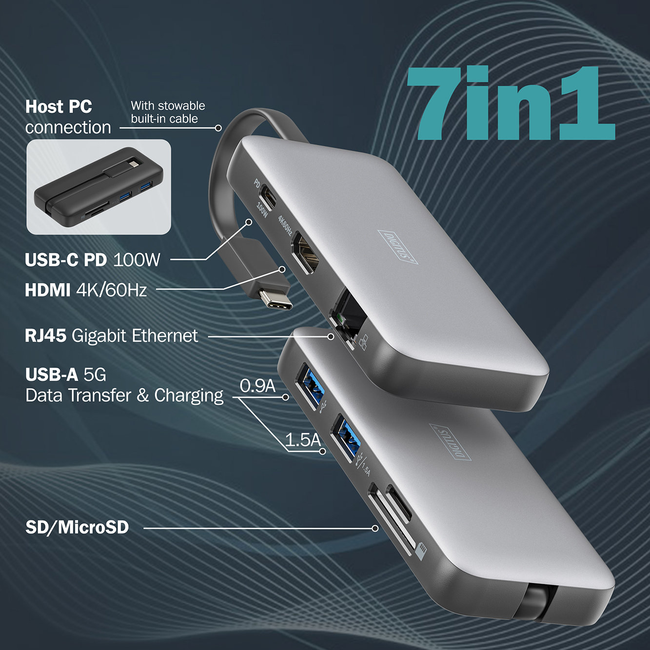 Digitus DA-70916 USB-C Travel Docking Station