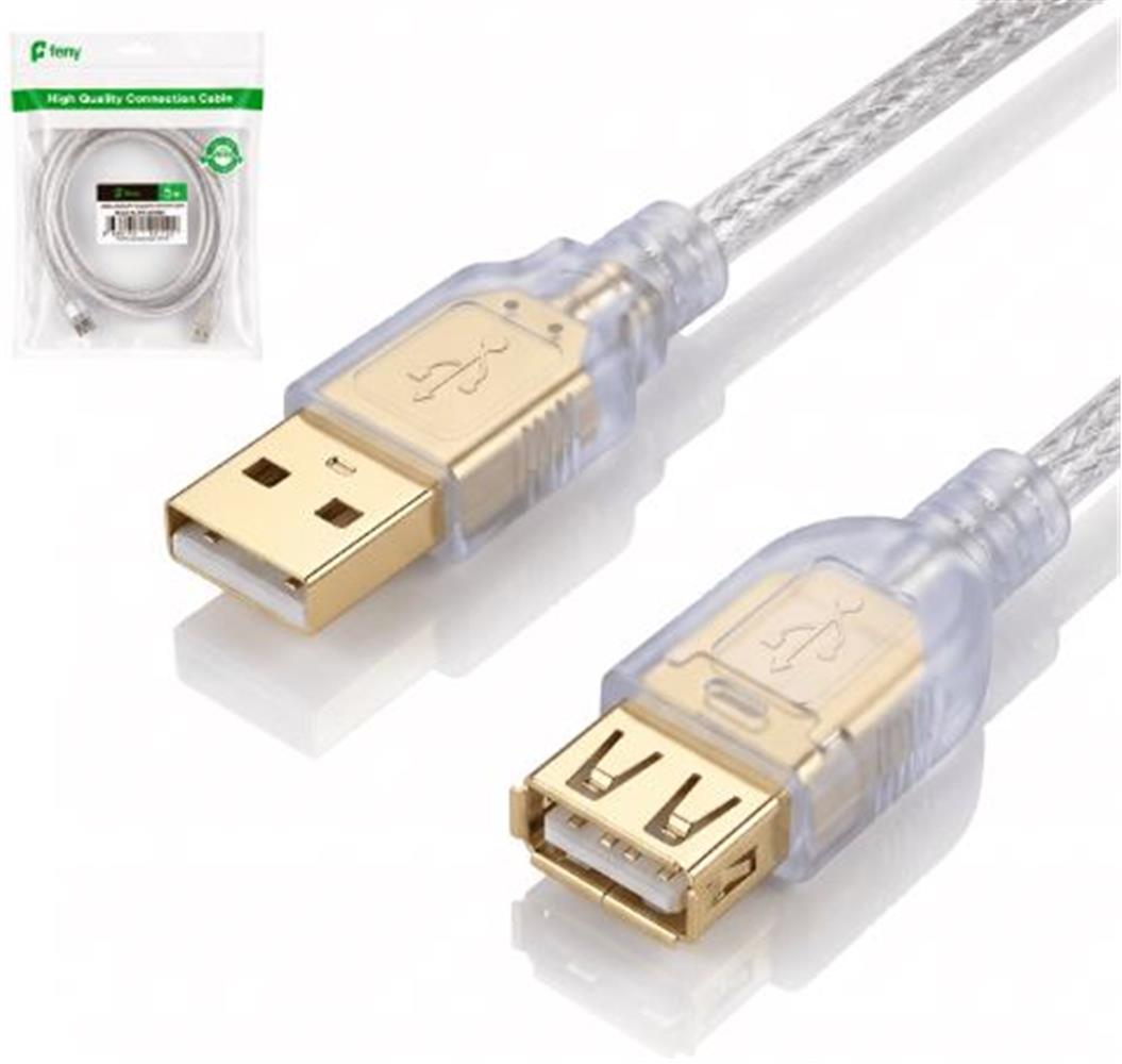 Feny FN-AF3015 USB2.0 AM/AF Şeffaf Uzatma Kablosu 1.5M