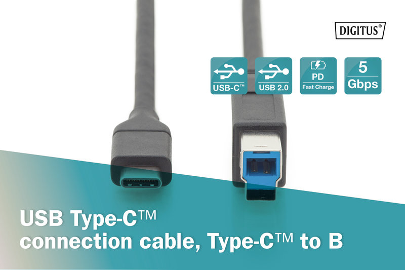 Digitus AK-300149-010-S USB Tip-C Bağlantı Kablosu