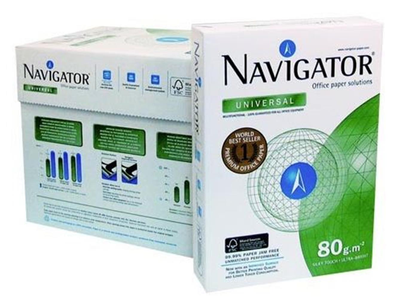 Navigator A4 Fotokopi Kağıdı 80gr/500 lü 1 koli=5 paket 1 Palet = 225 paket