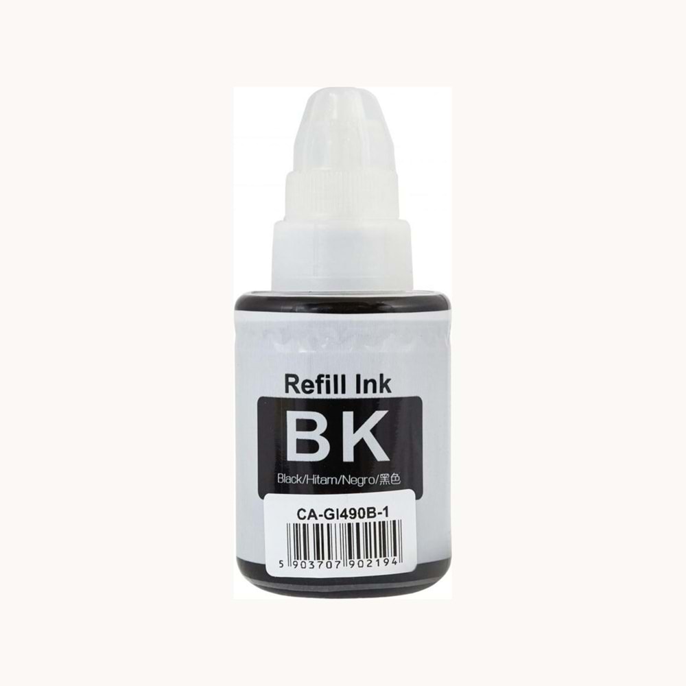 Noname Canon GI-490Bk Siyah Muadil Mürekkep 135 ml