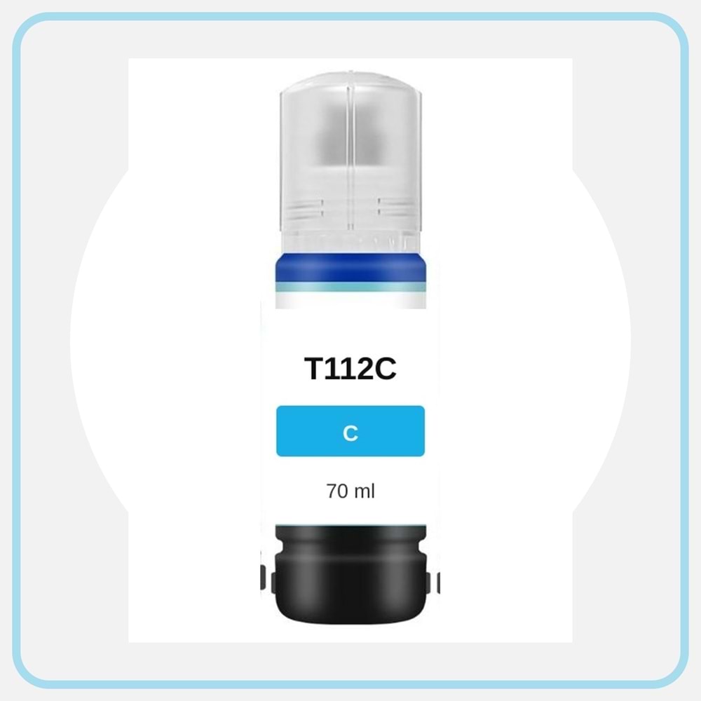 Noname Epson T112C Mavi Muadil Mürekkep 70 ml