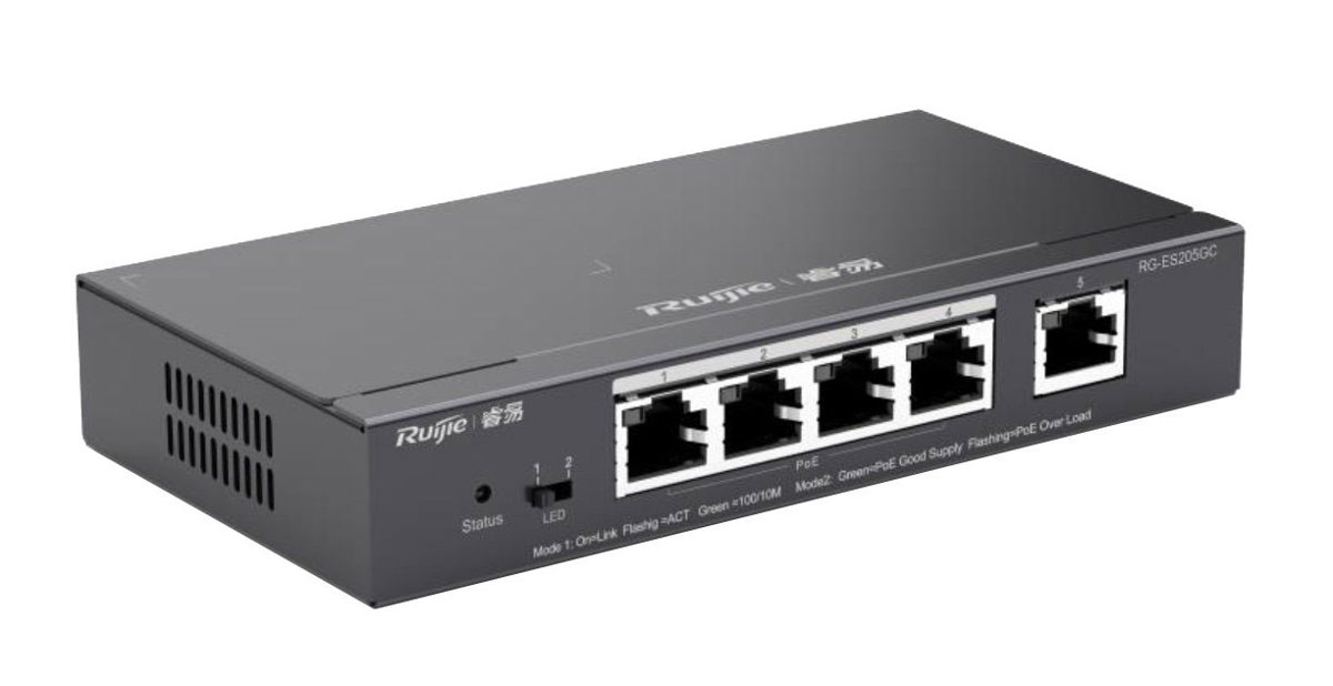 Ruijie Reyee RG-ES205GC 5 Port 10/100/1000 Gigabit Yönetilebilir Switch