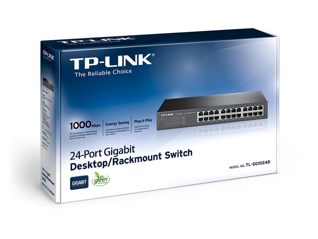 Tp-Link TL-SG1024D 24 Port 10/100/1000 Mbps Switch Çelik Kasa Rack Mount
